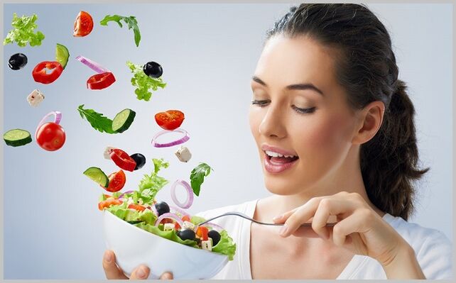 consumption of vegetable salad during the treatment of varicose veins